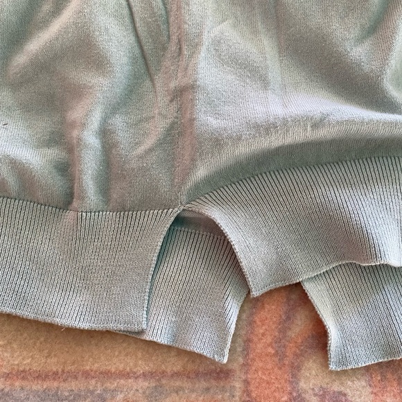 Scott&Scott London mock- neck knit sweater in white/light green tie dye SZ L NWT - Picture 7 of 9